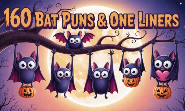 160 Bat Puns & One Liners: Halloween, Vampire, Love Puns for Adults & Kids