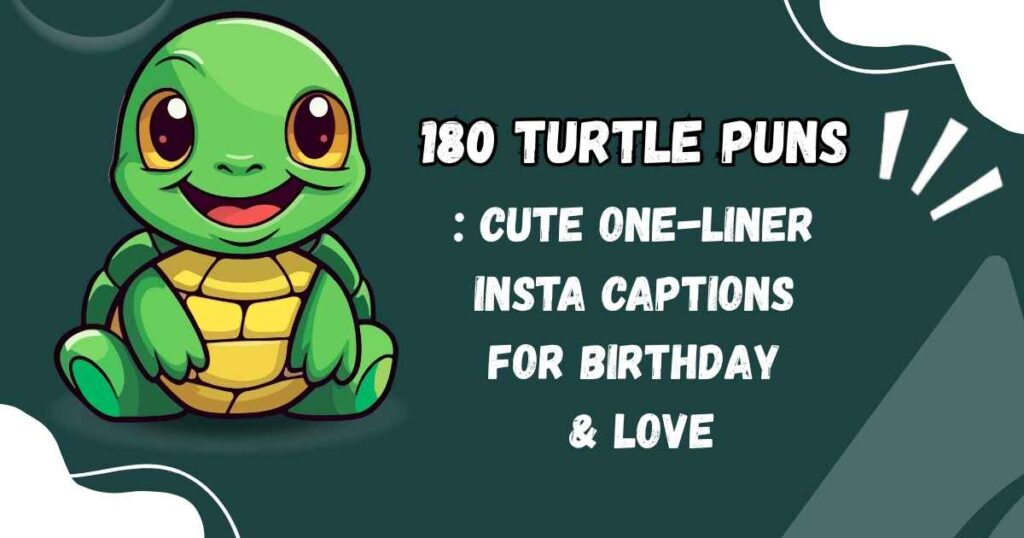 180 Turtle Puns: Cute One-Liner Insta Captions for Birthday & Love